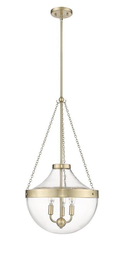 Millennium Lighting Clarra 3-Light Pendant Light in Modern Gold