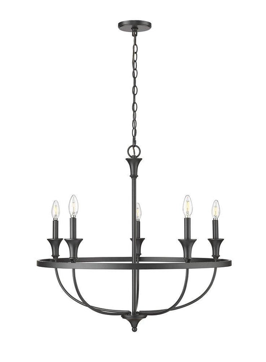 Millennium Lighting Emery 5-Light Chandelier Ceiling Light in Matte Black