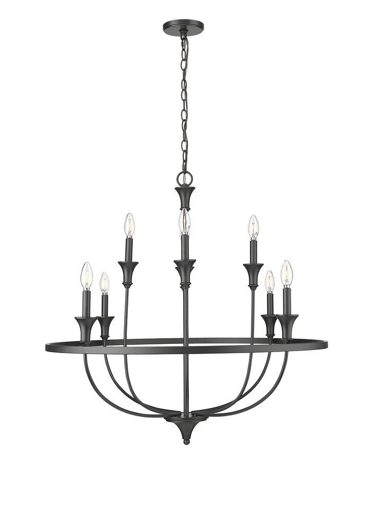 Millennium Lighting Emery 8-Light Chandelier Ceiling Light in Matte Black