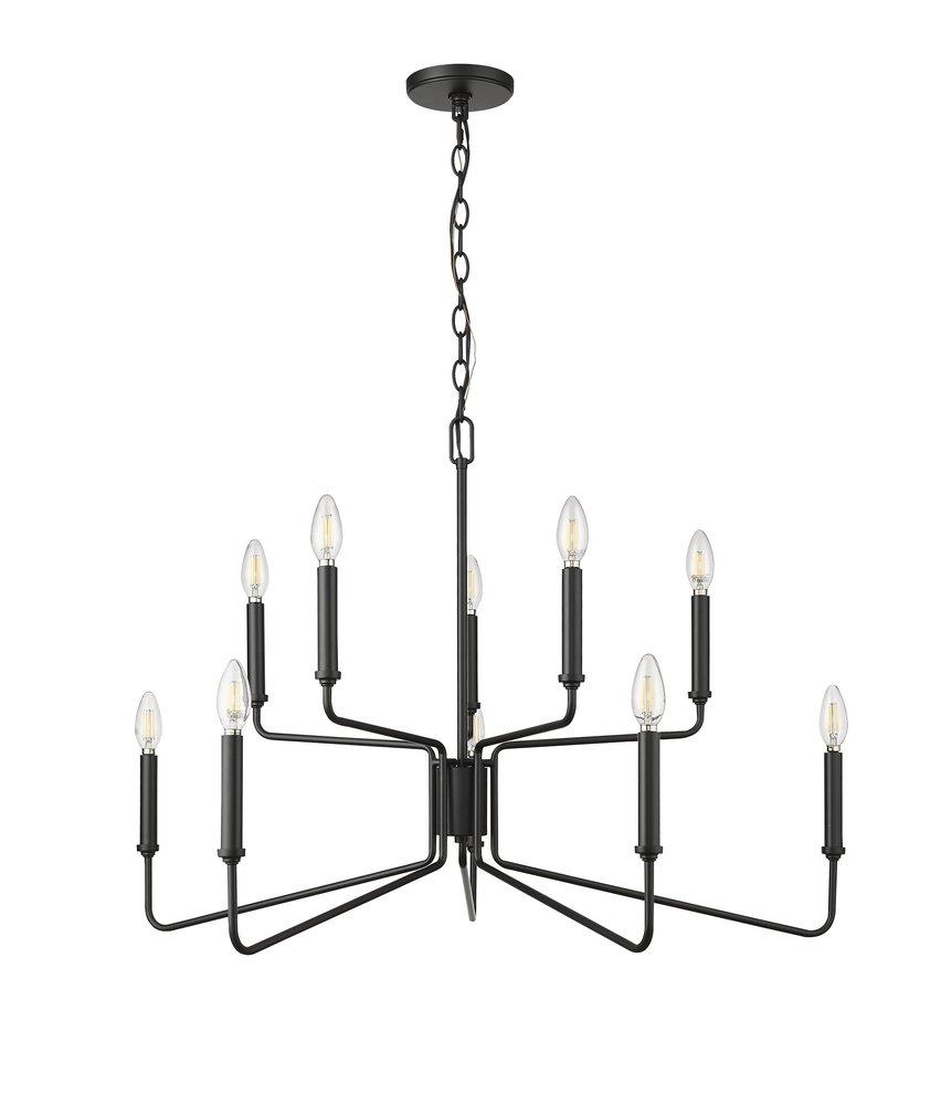 Millennium Lighting Raven 10-Light Chandelier Ceiling Light in Matte Black