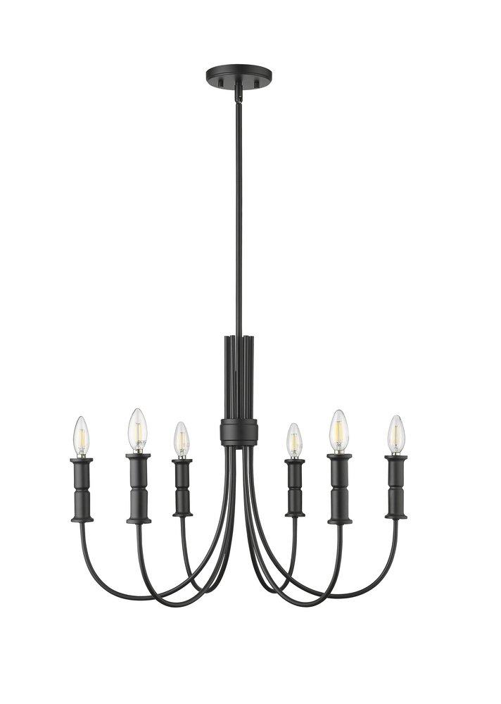Millennium Lighting Potiss 6-Light Chandelier Ceiling Light in Matte Black