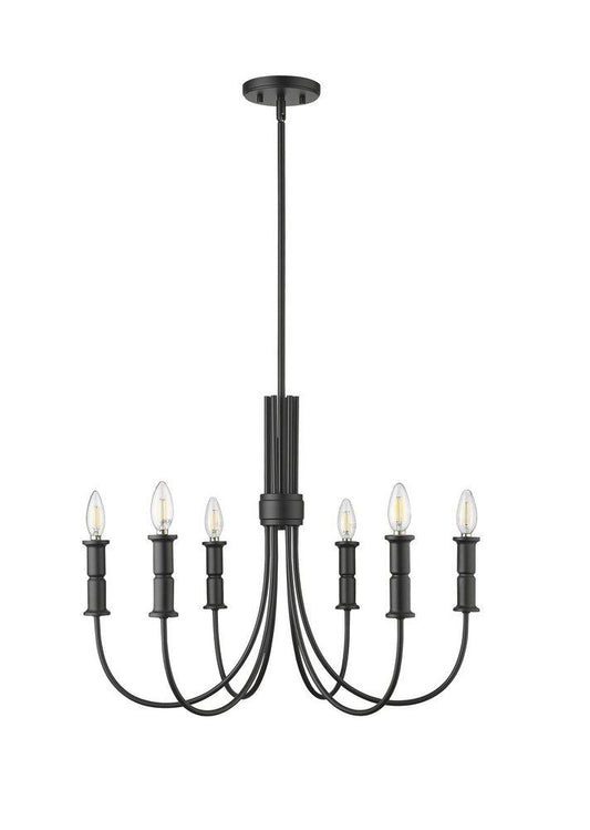 Millennium Lighting Potiss 6-Light Chandelier Ceiling Light in Matte Black