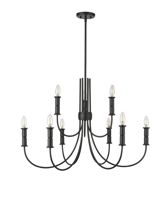 Millennium Lighting Potiss 9-Light Chandelier Ceiling Light in Matte Black