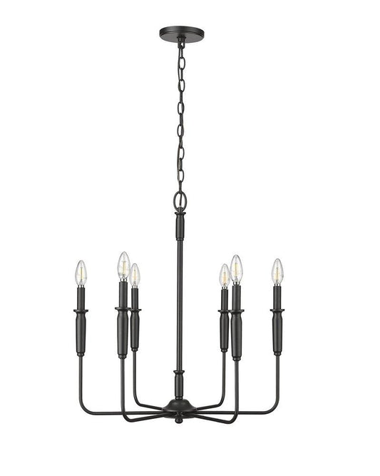 Millennium Lighting Savanne 6-Light Chandelier Ceiling Light in Matte Black