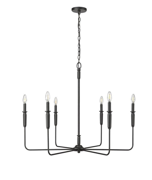 Millennium Lighting Savanne 6-Light Chandelier Ceiling Light in Matte Black
