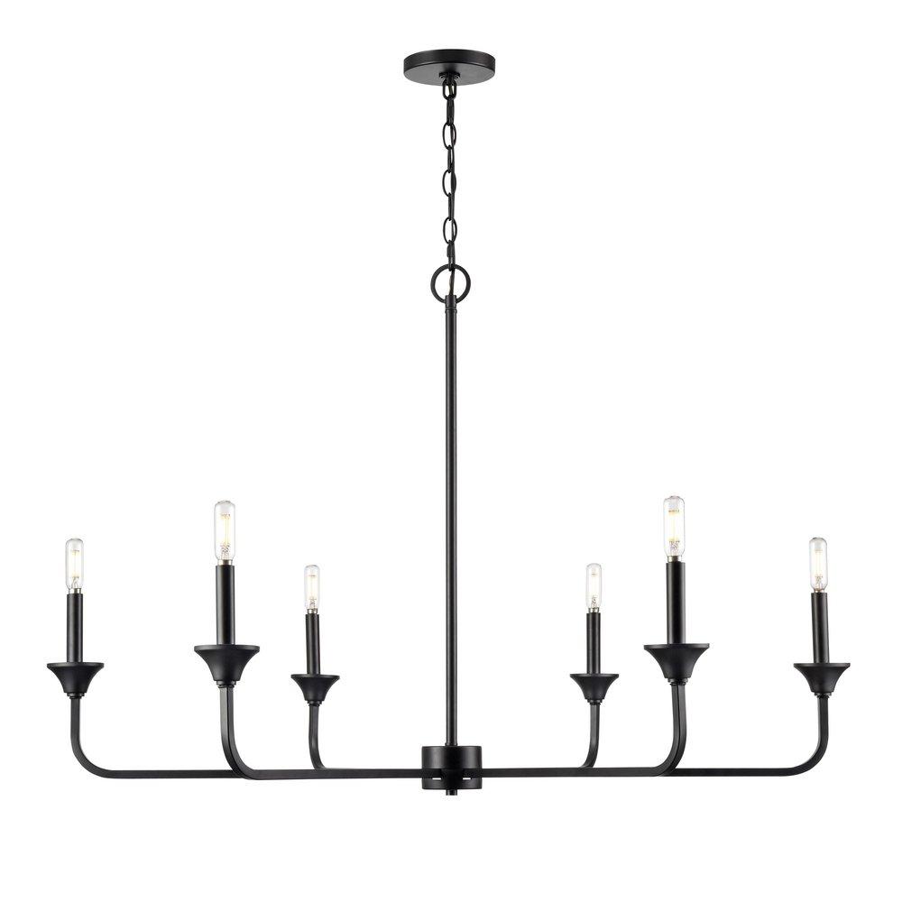Millennium Lighting Herring 6-Light Chandelier Ceiling Light in Matte Black