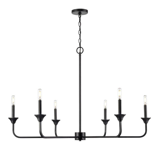 Millennium Lighting Herring 6-Light Chandelier Ceiling Light in Matte Black