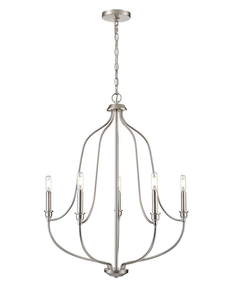 Millennium Lighting Senoia 5-Light Chandelier Ceiling Light in Brushed Nickel