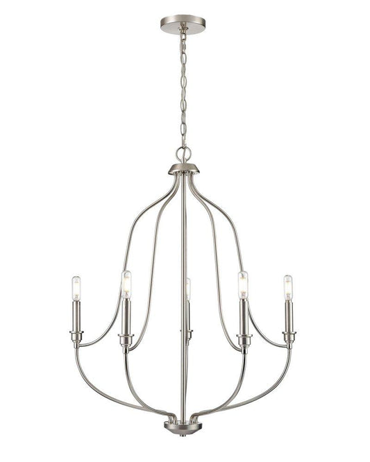 Millennium Lighting Senoia 5-Light Chandelier Ceiling Light in Brushed Nickel