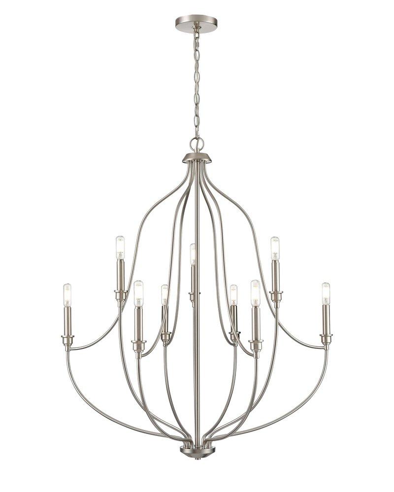 Millennium Lighting Senoia 9-Light Chandelier Ceiling Light in Brushed Nickel