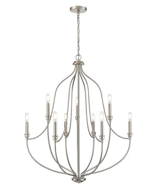 Millennium Lighting Senoia 9-Light Chandelier Ceiling Light in Brushed Nickel