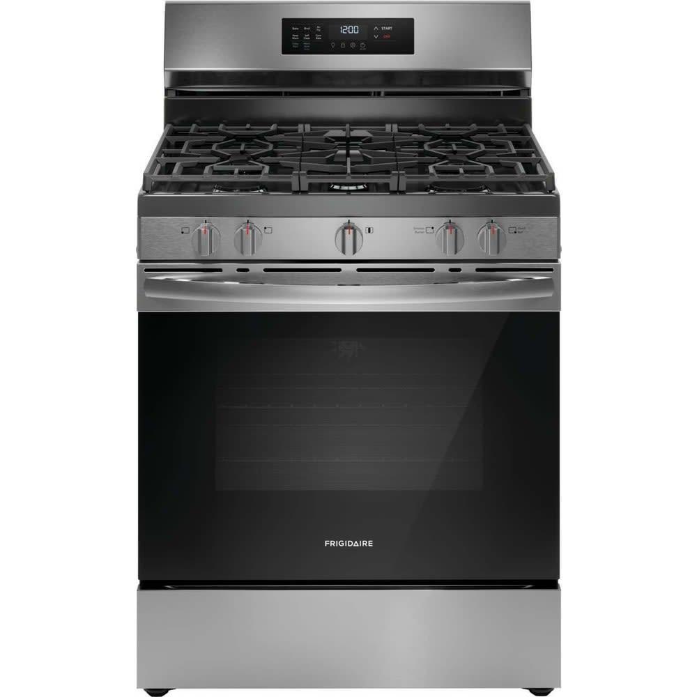 30 in. 5-Burner Gas Freestanding Range with Air Fry in Stainless Steel