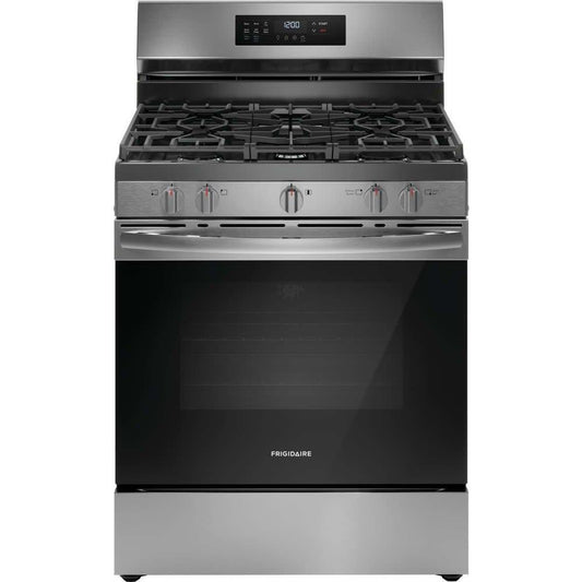 30 in. 5-Burner Gas Freestanding Range with Air Fry in Stainless Steel