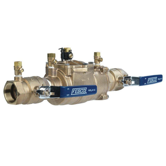 FEBCO LF850 Small 2 in. Bronze Double Check Valve Assembly with Quarter Turn Shutoff and Freeze Sensor