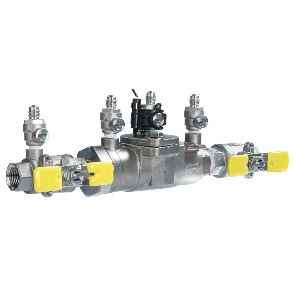Watts SS007 Series 1/2 in. Stainless Steel Double Check Valve Assembly with Quarter-Turn Ball Valve