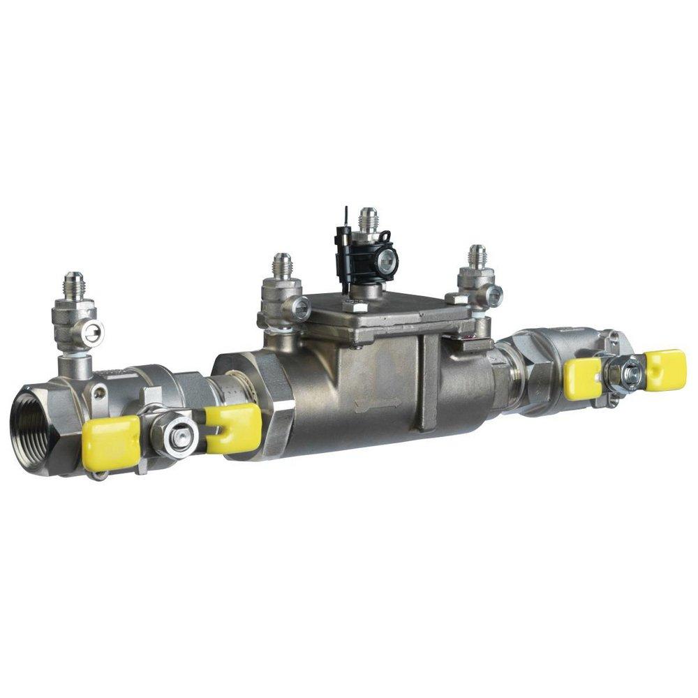 Watts SS007 Series 1 in. Stainless Steel Double Check Valve Assembly with Quarter-Turn Ball Valve