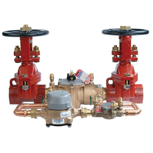 Watts 007M1DCDA 2 in. Bronze Double Check Detector Assembly with OS&Y Gate Valves