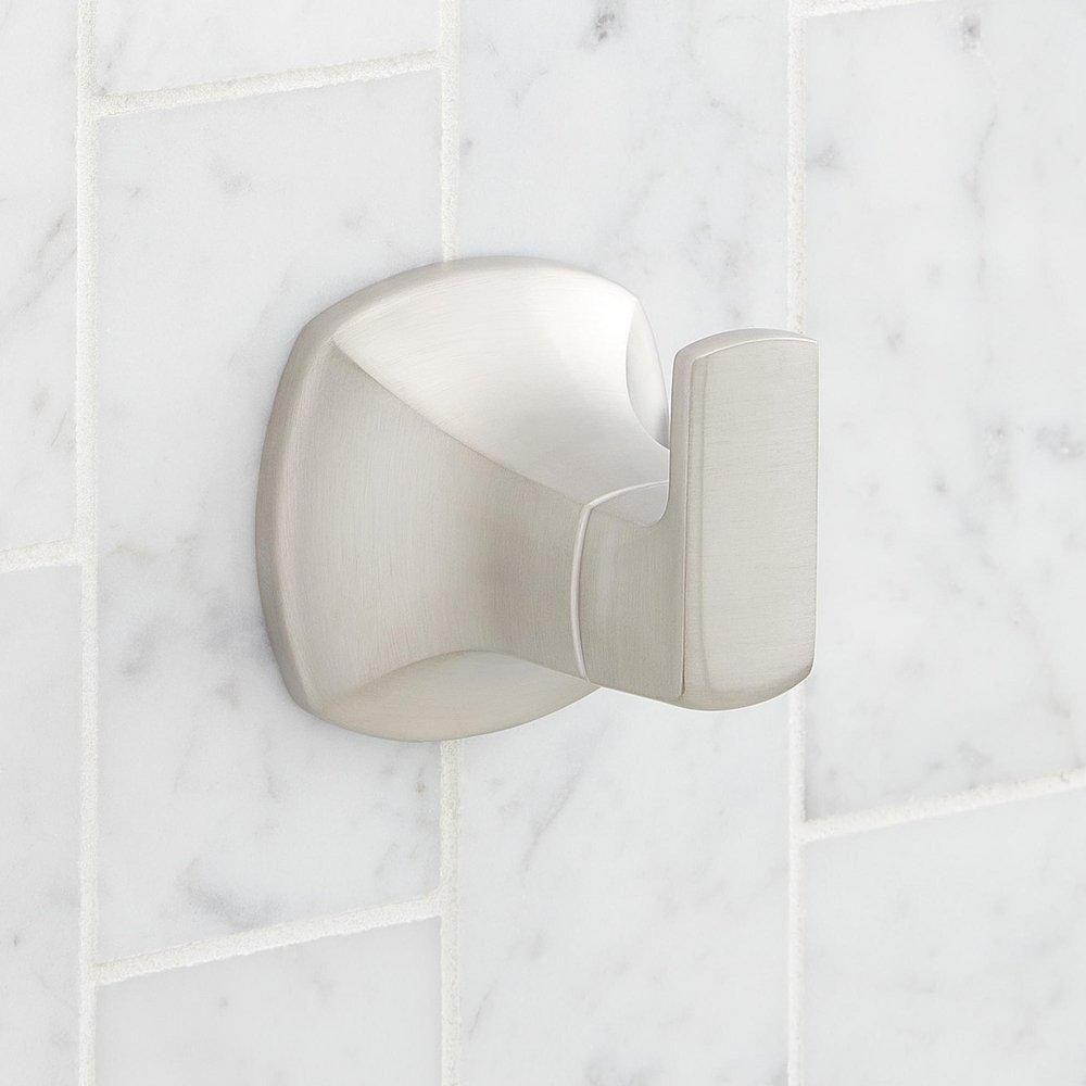 Signature Hardware Sefina Robe Hook in Brushed Nickel