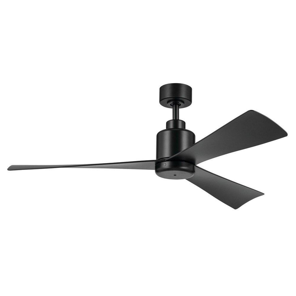 Kichler Lighting True 52in. 3-Blade Indoor/Outdoor Ceiling Fan in Satin Black