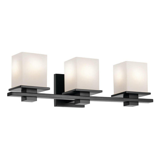 Kichler Lighting Tully 60W 3-Light Medium E-26 Vanity Fixture in Black