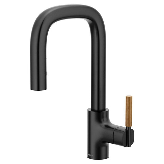 Moen Tenon™ Single Handle Pull Down Bar Faucet in Matte Black