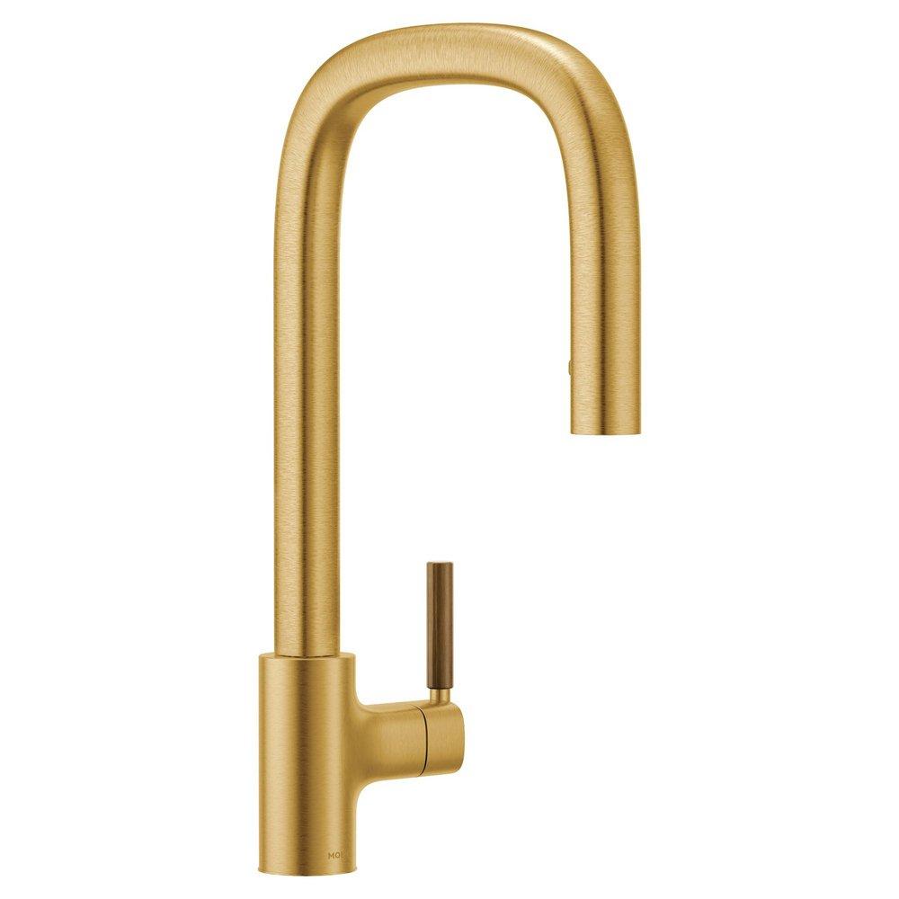 Moen Tenon™ Single Handle Pull Down Kitchen Faucet in Brushed Gold