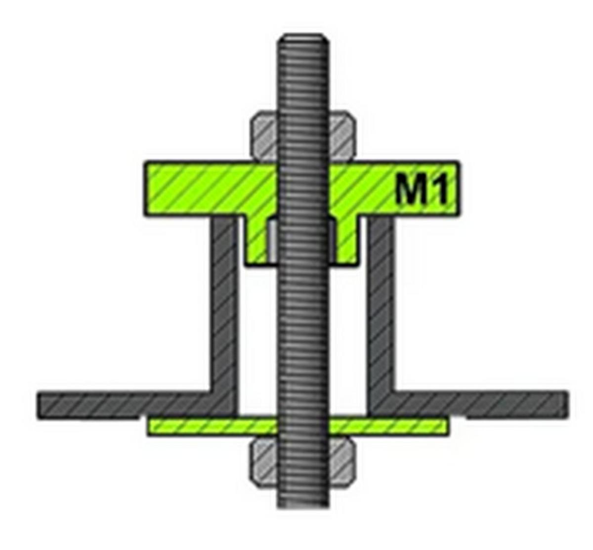 MCL Hangers M1 Concentric Open-Web Steel Joist Hanger with 3/8 in. Threaded Hole