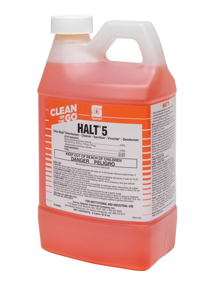 Spartan Chemical Halt® 5 2 L Disinfectant Cleaner in Orange (Case of 4)