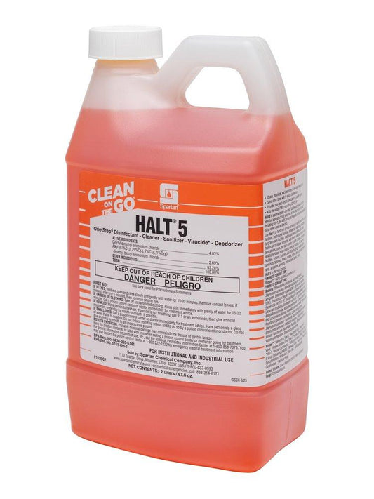 Spartan Chemical Halt® 5 2 L Disinfectant Cleaner in Orange (Case of 4)