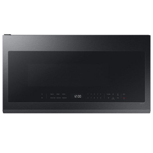 2.1 cu. ft. Smart Over-the-Range Microwave with Auto Connectivity & SmartThings Cooking in Matte Black Steel