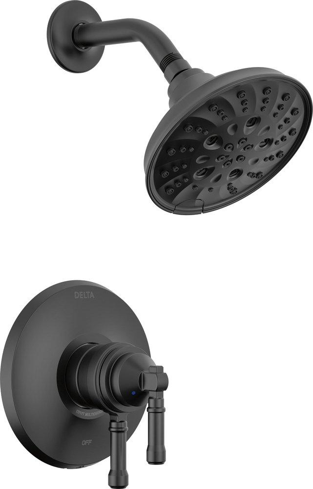 Delta Faucet Broderick Single Handle Multi Function Shower Faucet in Matte Black (Trim Only)