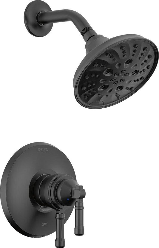 Delta Faucet Broderick Single Handle Multi Function Shower Faucet in Matte Black (Trim Only)