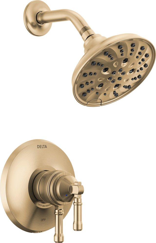 Delta Faucet Broderick Single Handle Multi Function Shower Faucet in Lumicoat® Champagne Bronze (Trim Only)
