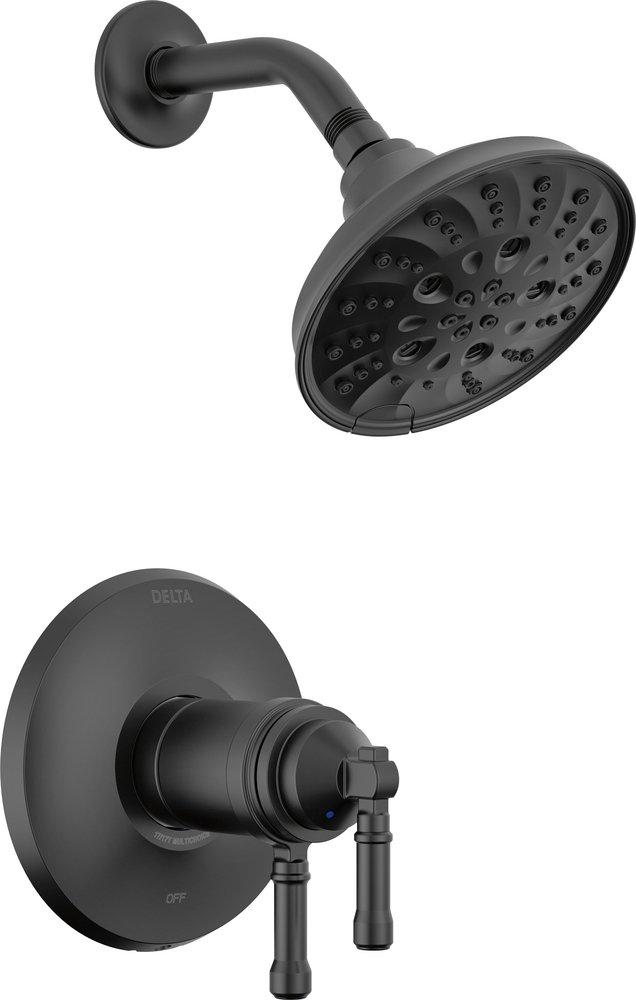 Delta Faucet Broderick™ Two Handle Multi Function Shower Faucet in Matte Black (Trim Only)