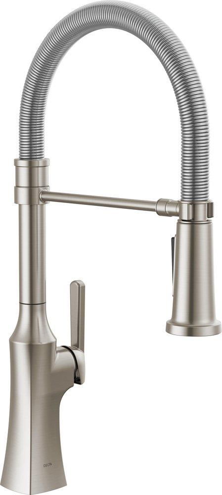 Delta Faucet Ermelo Single Handle Pull Down Kitchen Faucet in Stainless