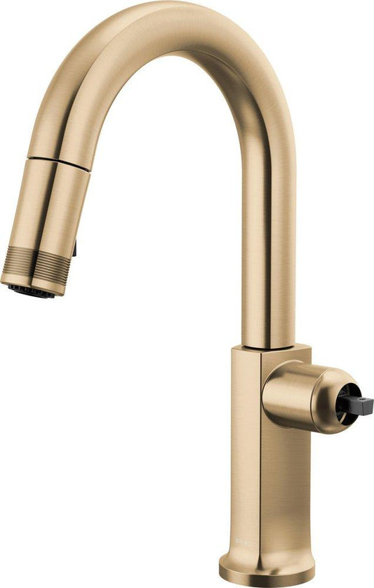 Brizo Kintsu® Single Handle Pull Down Bar Faucet in Lumicoat® Luxe Gold® (Handle Sold Separately)