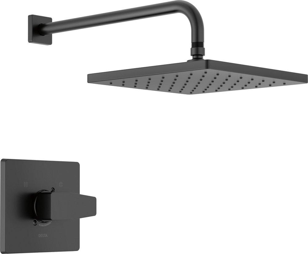 Delta Faucet Modern One Handle Single Function Shower Faucet in Matte Black (Trim Only)