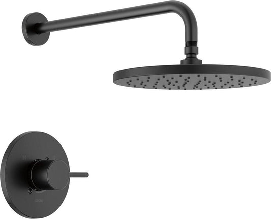 Delta Faucet Modern One Handle Single Function Shower Faucet in Matte Black (Trim Only)
