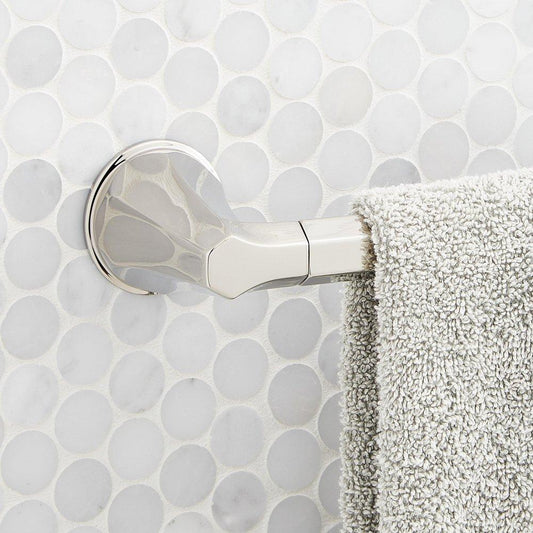 Signature Hardware Elita 24 in. Towel Bar in Polished Nickel