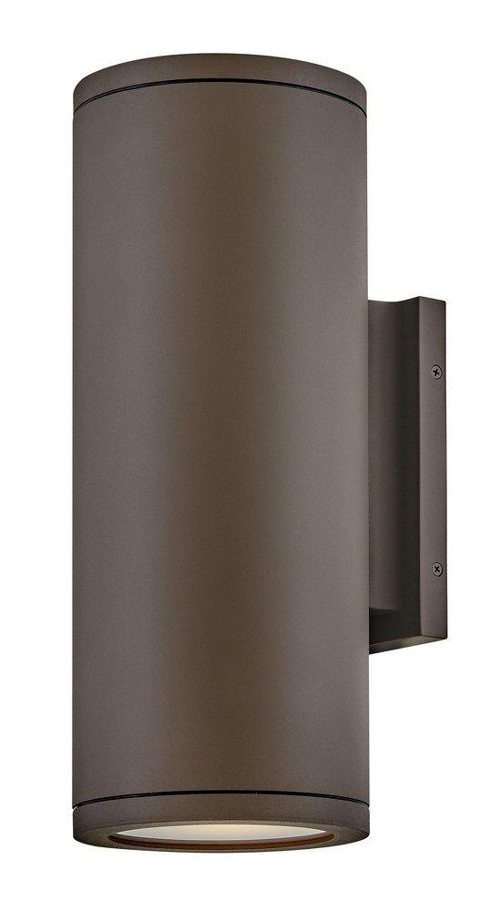 Hinkley Silo 12W 2 Lights 16in. Outdoor Wall Sconce in Architectural Bronze