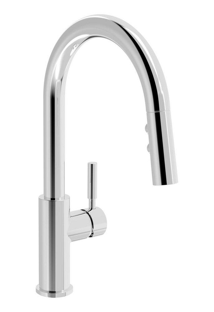 Single Handle Pull Down Kitchen Faucet in Polished Chrome