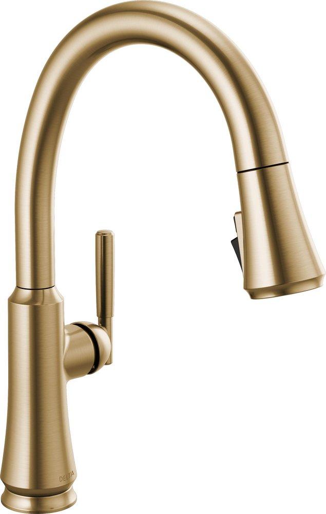 Delta Faucet Coranto™ Single Handle Pull Down Kitchen Faucet in Champagne Bronze