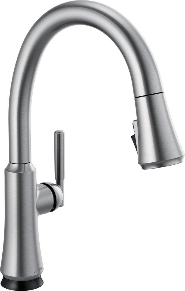 Delta Faucet Coranto™ Single Handle Pull Down Touchless Kitchen Sink Faucet in Arctic Stainless