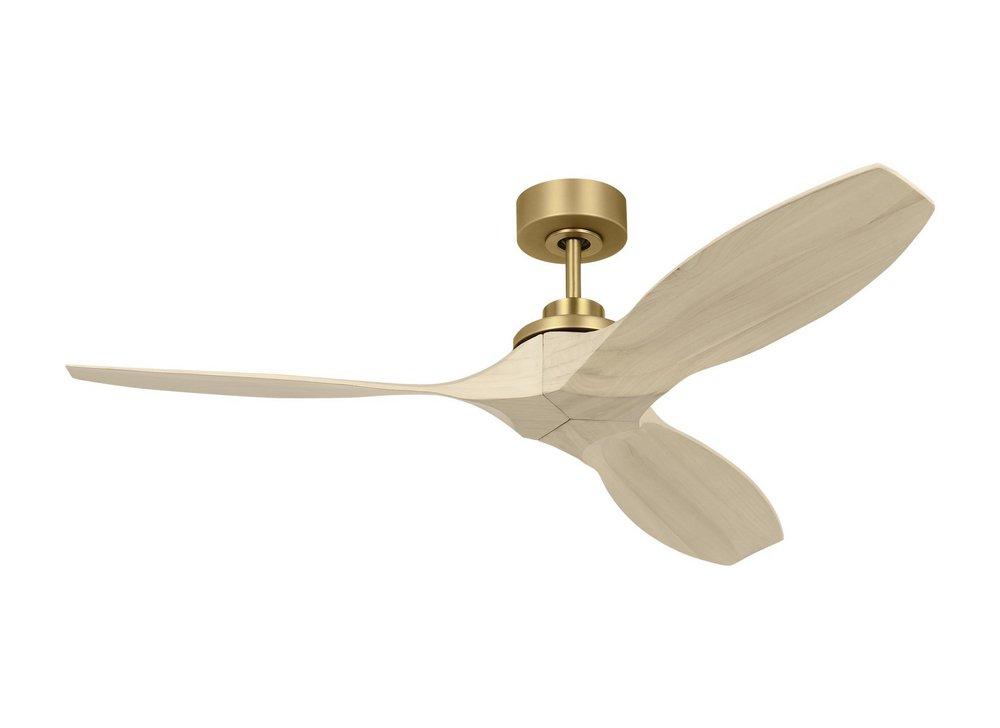 Visual Comfort & Co. Fan Collins Smart Collins Smart 52 in. 3-Blade Indoor Smart Ceiling Fan in Burnished Brass & Washed White Oak