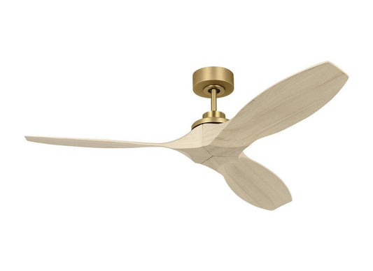 Visual Comfort & Co. Fan Collins Smart Collins Smart 52 in. 3-Blade Indoor Smart Ceiling Fan in Burnished Brass & Washed White Oak