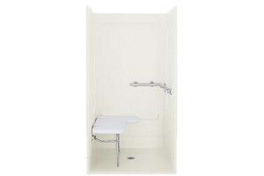 Sterling Series 6205 39-3/8 x 65-1/4 in. Shower End Wall Set with Left Seat in White