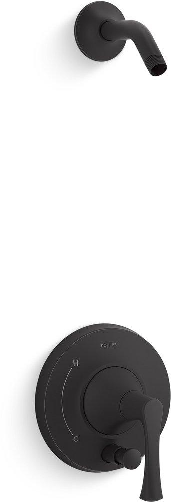KOHLER Buckley™ Single Handle Shower Faucet in Matte Black (Trim Only) (Showerhead Sold Separately)