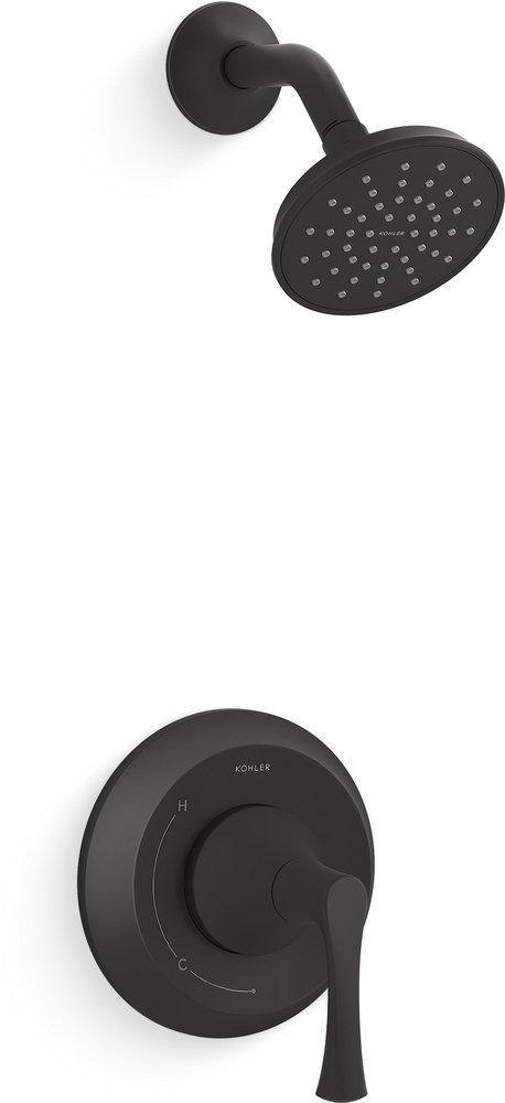 KOHLER Buckley™ One Handle Single Function Shower Faucet in Matte Black (Trim Only)