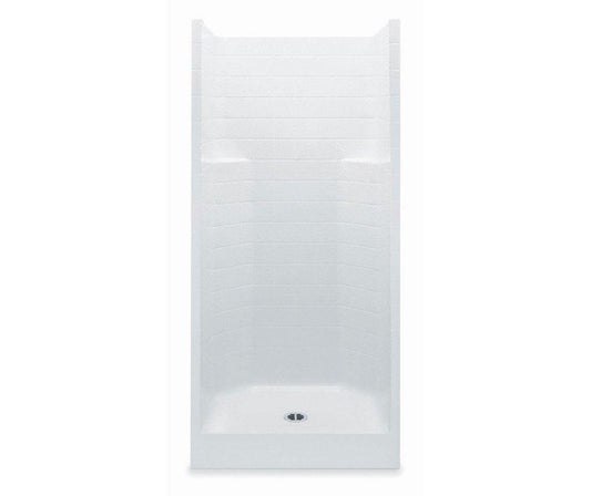 Aquatic Everyday 35-1/4 x 42 x 77-1/4 in. Alcove Shower Unit in White