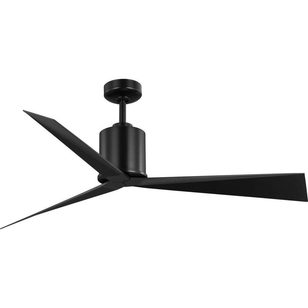 Progress Lighting Paso 60 in. 3-Blade Indoor/Outdoor Luxe Industrial Ceiling Fan in Matte Black